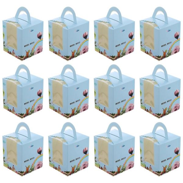 

gift wrap 25pcs lovely cupcake package box muffin boxes portable cake with tray