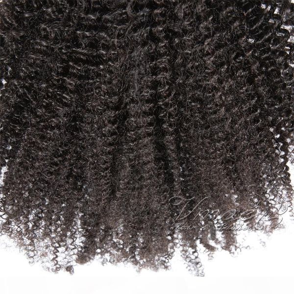 

160g indian virgin hair cuticle aligned afro kinky staight body wave no tangle ponytail wrap natural black for human hair extensions