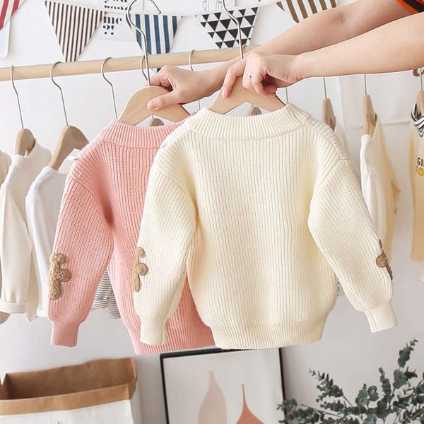 

korean autumn and winter casual 2020 sweater children's clothing knitwear solid color girls' round neck pullover 1tbx, Blue