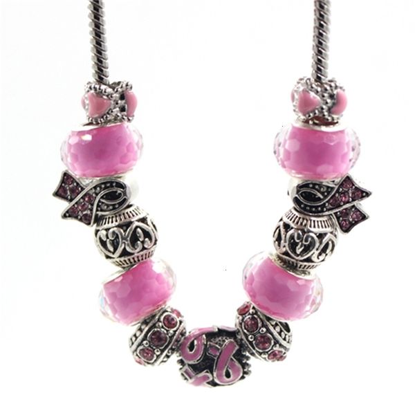 

pink breast fashionj7mfnew interchangeable awareness cancer arrival diy ribbon bracelet jewelry wholesalef032