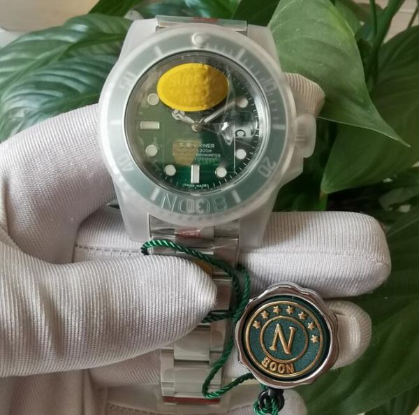 

2 colors black green ceramic belel n factory v11 version diving 904l steel cal. 3135 automatic movement dive with kif shock absorber, Slivery;brown