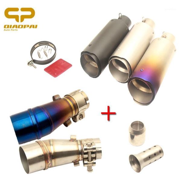 

motorcycle exhaust system connector pipe db killer escape muffler for z250 z300 ninja 250r ninja 300 250 2008 2009-20201