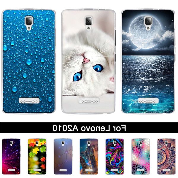 

tpu soft cover back phone case a2010 silicone printing painted fundas for lenovo a 2010 shells bags