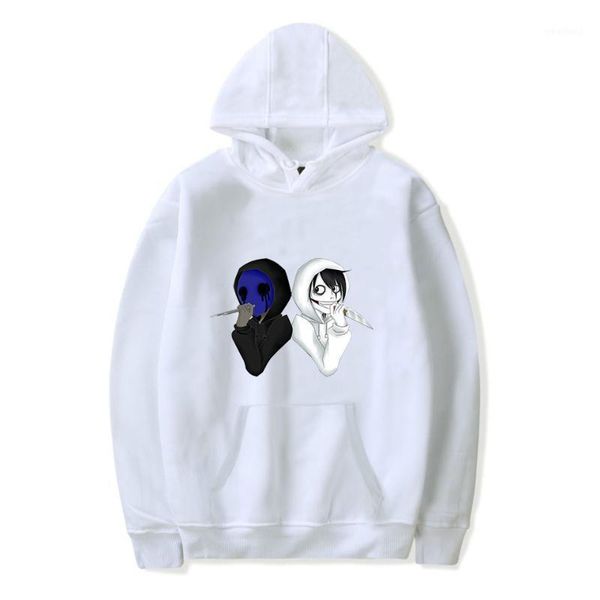 

autumn/winter men/women creepypasta hoodies sweatshirts fashion popular unique creepypasta warm hoodies all-match white pullover1, Black