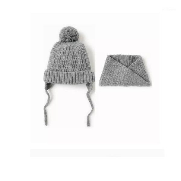 

caps & hats baby boys hat and scarf set knitted beanie with lining infinity gray navy blue1, Yellow