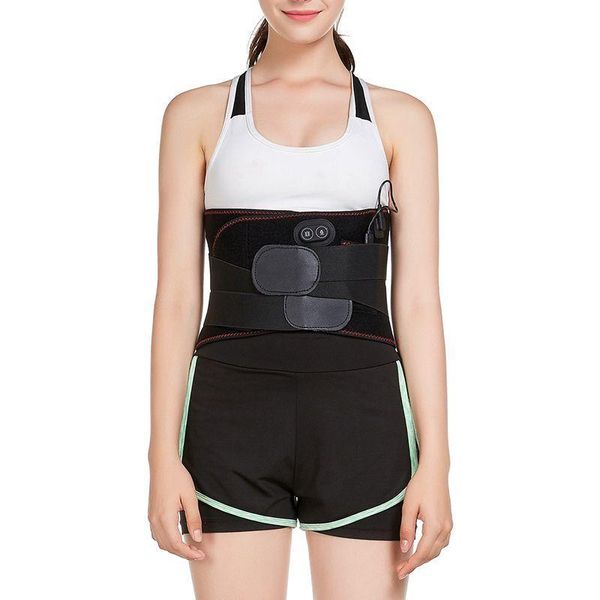 

massage waist support belt usb electric 5v low pressure compress moxibustion heating type kg-225, Black;gray