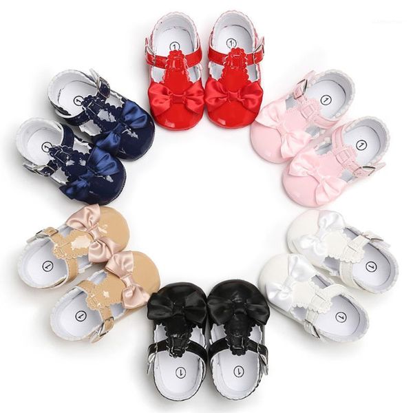 

2020 summer baby shoes newborn baby girl soft sole prewalker bow bright side shoes first walk anti-slip princess1