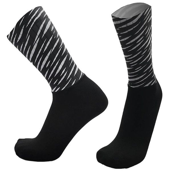 

men women bicycle socks aero silicone antiskidding breathable wearable for cycling mountaineering kg-446, Black