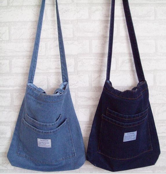 

2020 новые случайные перекинул холст женская сумка джинсовая сумка хозяйственная