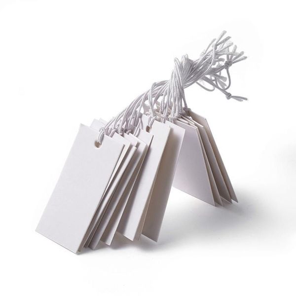 

white paper price cards rectangle for jewelry display 35x18mm whi bbyaxe