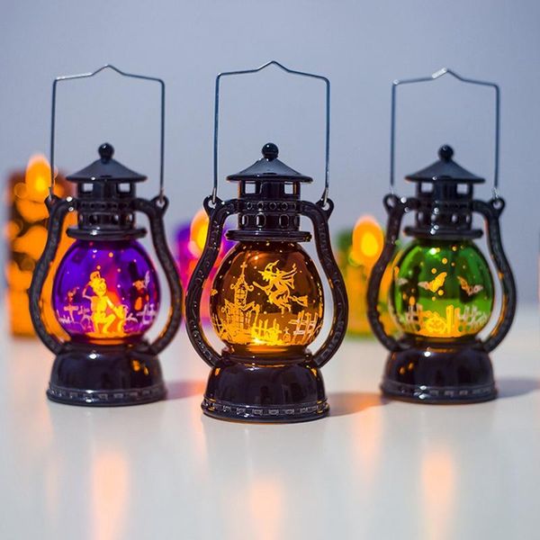 

halloween retro small oil lamp halloween decoration for home skull witch spider horror atmosphere party supplies trick or treat sqcjin