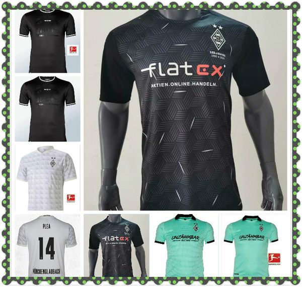 

20-21 vfl borussia mönchengladbach рубашка 2020 гладбах 120-й футбол джерси 2021 монченгладбах турам лейнер plea футбольная рубашка униформа, Black