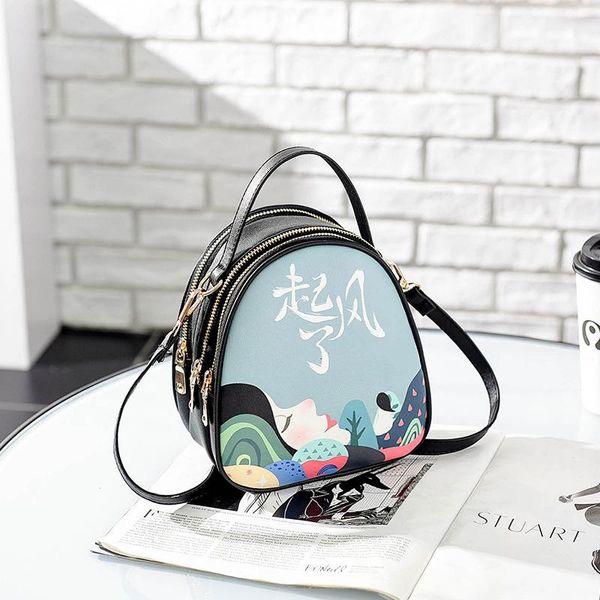

мода женщин сумка vintage кожа сумка totes женщин сумки плеча pu кожа мультфильм повседневная сумка zf9549