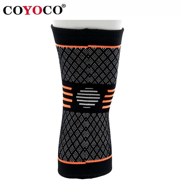 

1 pair sport knee braces support sleeve kneepad coyoco brand fitness running cycling protect elastic gym knee pad warm orange sqceqt