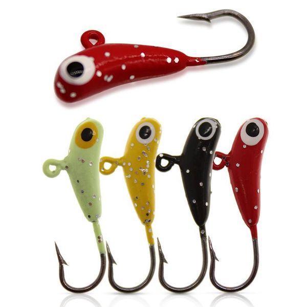 

gobygo 4pcs/lot 2m 1.7g winter ice jig sinking lead ice hook metal bait banana shaped mini fishing lure jigging fishin jllroj