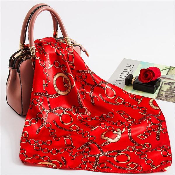 

леди шелковый шарф площади мода печати женщины малый шарфы ручной платочек бандана foulard femme оголовьем 2020 новые sqcbwm bdefashion, Blue;gray