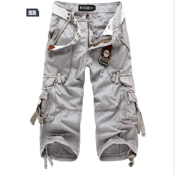 

summer camouflage jeans shorts men cargo short male fashion casual work shorts denim mens clothing no belt, Blue