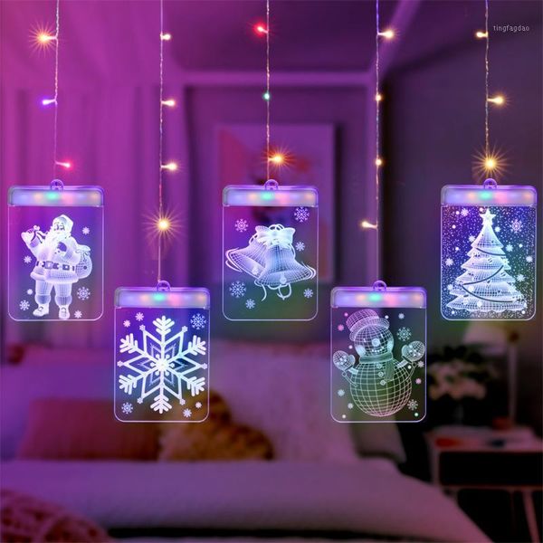 

christmas decorations decorative lamps usb led night light acrylic 3d snowflake snowman santa claus sign decor gift f931