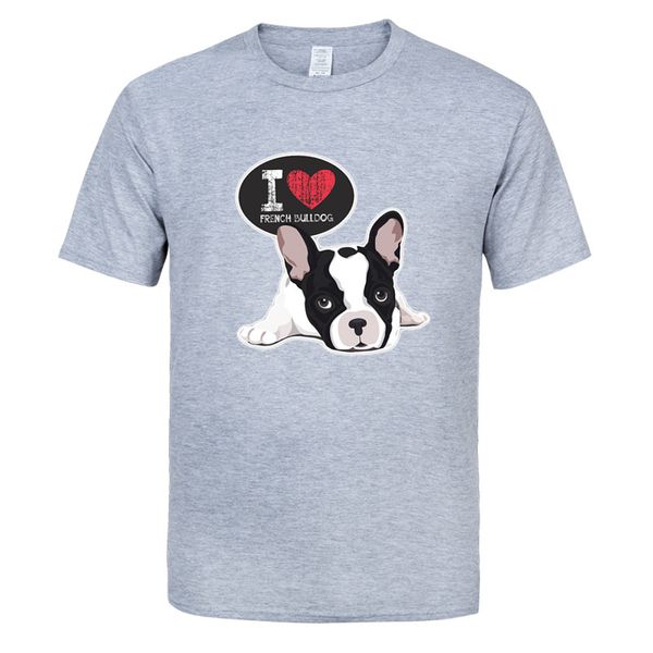 

new summer men's clothing i love french bulldog t shirt short sleeve loose o-neck casual male female t shirt sport hooded sweatshirt ho