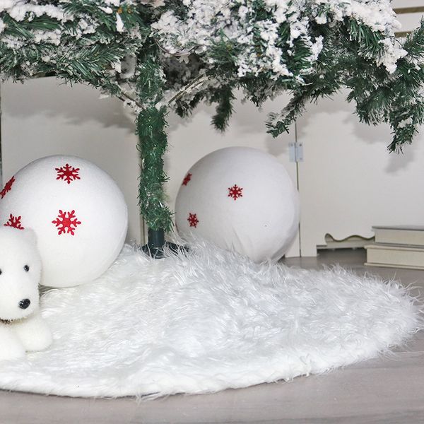 

pure new decorations christmas holiday supplies white plush tree skirt dress custom ltzf