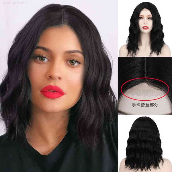 

wig front lace lady wavy wigs, Black