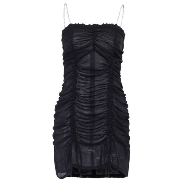 

2021 new people of europe and america hang up a shoulder dress summer female sleeveless temperament skirt rg9t, Black;gray