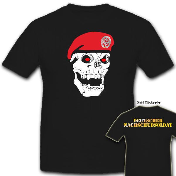 

sport 2019 summer cotton tee shirt deutscher nachschubsoldat bundeswehr versorger totenkopf barett - t shirt fashion t-shirt