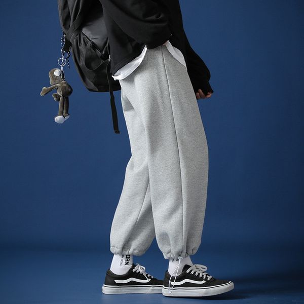 

casual sports spring and summer korean fashion 2021 quarter length pants men's d, Black