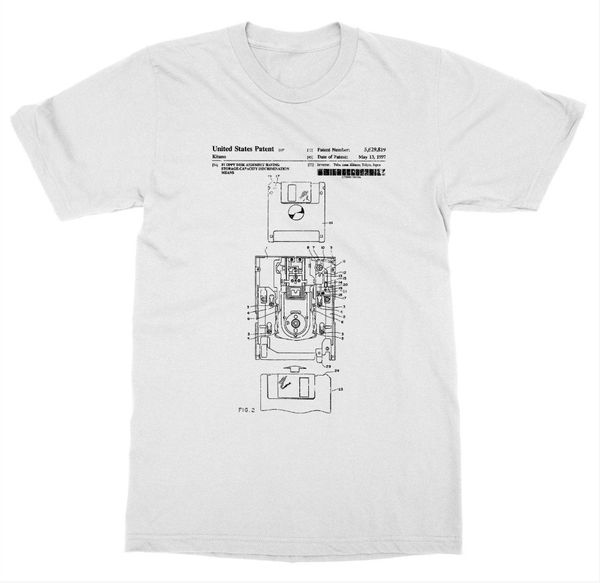 

sport floppy disk patent t-shirt computer pc memory invent new advance trademark 2019 fashion o-neck hipster t shirts 3d print tee