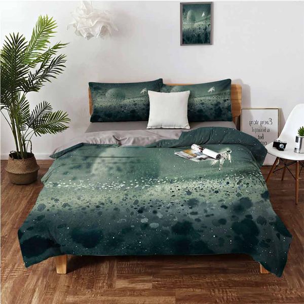 

moon journey of an astronaut on the surface outer space asteroid field universebedding 3-piece set
