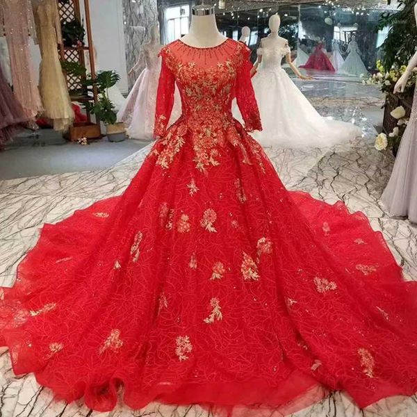 

bgw 22827ht red bridal wedding party dresses o-neck long sleeves muslim evening dresses long ball gown formal party 20201, White;black