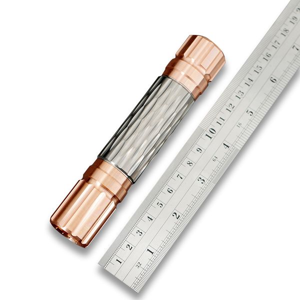 

twosun knives copper titanium tactical led flashlight camping lamp ts258-led