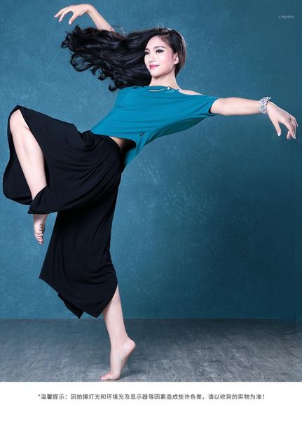 

belly dance trousers skirt modern dance fusion wind wide leg pants large size loose training suit lower garment suit1, Black;red