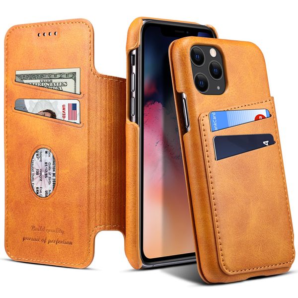 

leather flip wallet phone case for iphone 12 11pro xs max xr luxury cover for iphone 11 7 8plus high quality