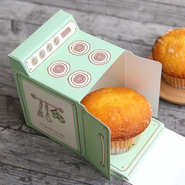 

30шт нового diy vintage oven printed подарки кексы сдоба box party favor творческого упаковка box бисквит нуга small gift box bbyrbh sweet07