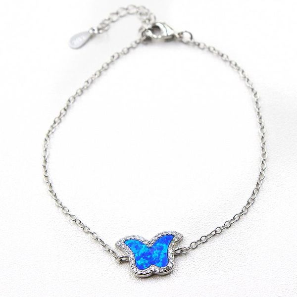 

charm bracelets walerv female fashion accessories color hand chain real blue fire opal cute for women, Golden;silver