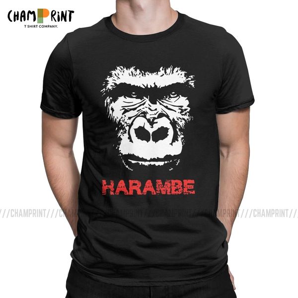 

sport harambe t shirt men's 100% cotton vintage t-shirt crewneck dicks out for harambe gorilla tees short sleeve clothes classic