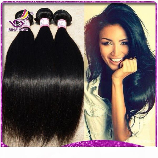 

brazilian virgin hair straight 2 pcs 6a unprocessed virgin brazilian straight hair extensions unprocessed 100% human hair extensions, Black