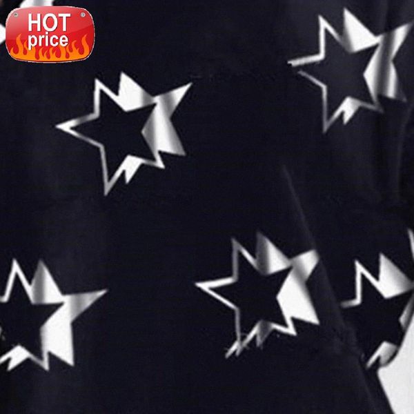 

women blouse polyester long sleeve stars print hollow out one shoulder halter blouse shirt street wear ropa de mujer 2021 #mo1p, White