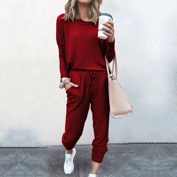 

women two piece outfits sweatsuits designer 2 piece clothing set casual fashion pocket solid color vogue sweatshirt+long pants tracksuit for, White