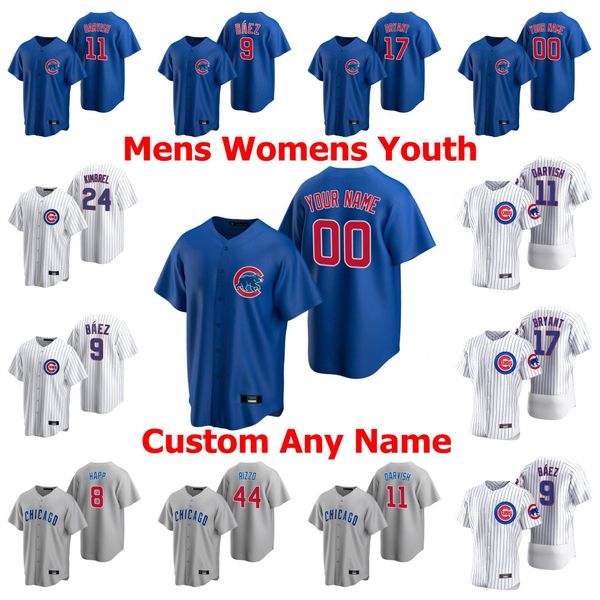 

new 2020 cubs jersey anthony rizzo javier baez kris bryant kyle schwarber jason heyward albert almora jr. david bote men women youth, Blue;black