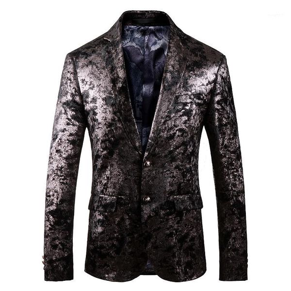

asian size mens stylish 3d printed casual wuit blazers latest coat designs men suits for wedding slim fit singers clothing homme1, White;black