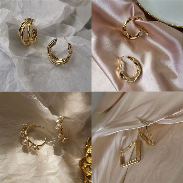 

bzpm leaf stud jewelry for women ear cuff gold silver color earring earrings gift wholesaleshipping christmas stud, Golden