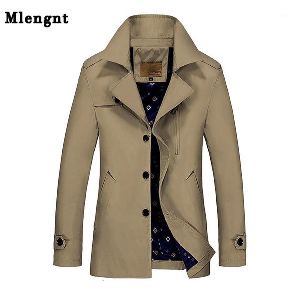 

men's autumn casual long trench coat slim fit black formal outwear jackets male classic travel business windbreakers new 2xmr311, Black;brown
