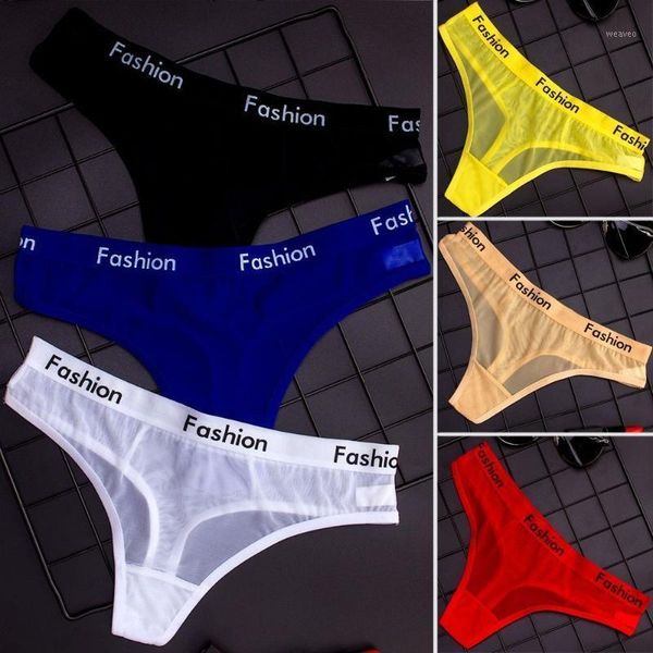 

sporty style transparent underwear women crotch cotton briefs soft hollow out panties string thong lingerie1, Black;pink