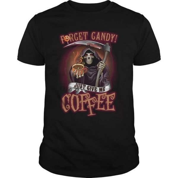 

forget candy just give me coffee death halloween cool casual pride men new fashion sport hooded sweatshirt hoodie t shirt