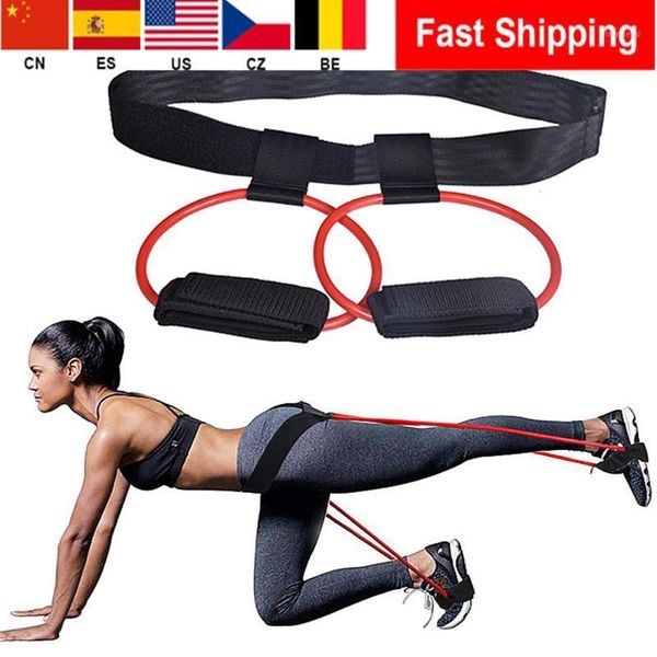 

fitness resistance belts fitness booty bands set resistance bands for bulegs muscle training adjust waist belt elastic1
