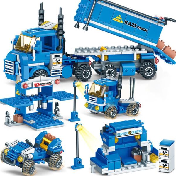 

kazi 318pcs 4in 1 new urban freight building blocks dumper truck bricks educational construction diy toys for children yxlxub xhlove