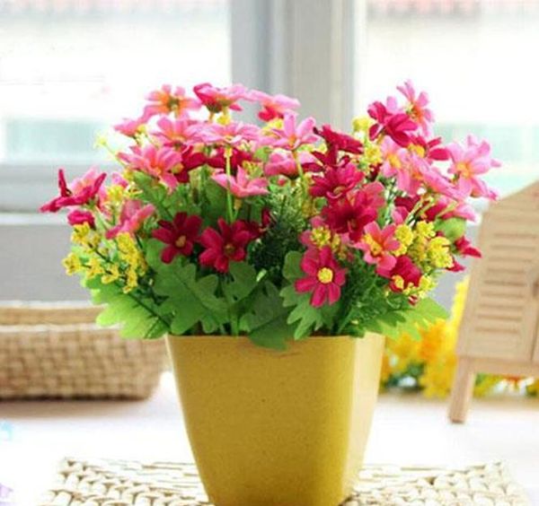

wholesale-1 bouquet 28 heads fake daisy artificial silk flower home wedding decoration chri sqcgyi bdenet