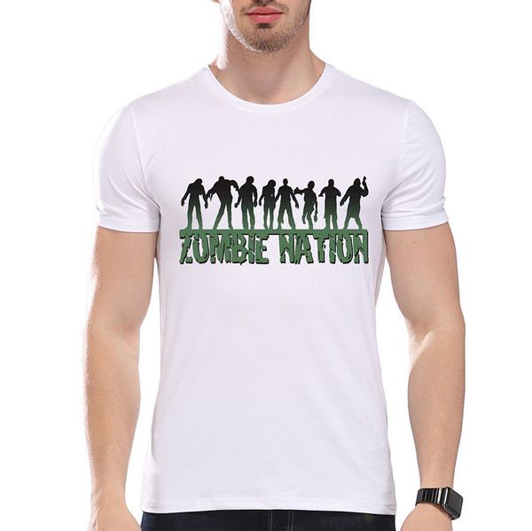 

sport 2019 male selling zombie nation watch out for the brain eaters funny joke men t shirt tee summer tee shirt